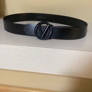 All Back Valentino Mens Belt